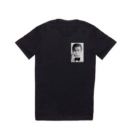 Roger Moore Dringking Vintage Art Framed T Shirt | Black And White, Photo, Peter Sellers, Dapper Man, Cigarette, Bond, Graphicdesign, Holiday, Roger Moore Print, Smoking 