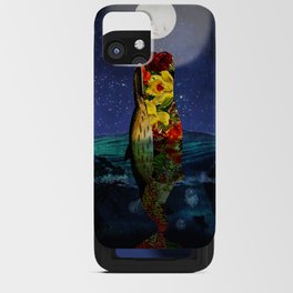 Whale facing moon iPhone Card Case