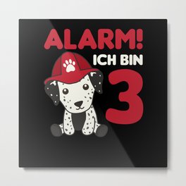 Dalmatian Three Three Year Fire Brigade Dog Metal Print