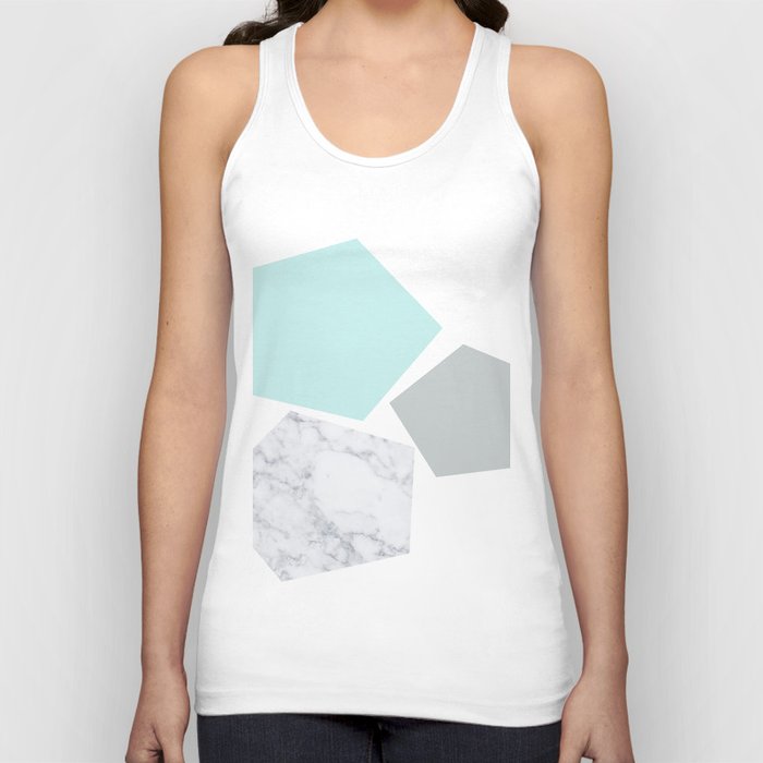 Geo marble and turquoise Tank Top