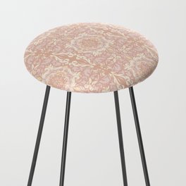 Rose Abstract Floral Vintage Geometry   Counter Stool