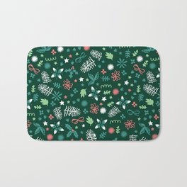 Have a Holly Jolly Christmas  Bath Mat | Pattern, Funny, Illustration, Children 