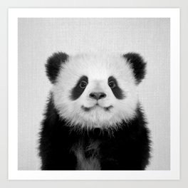 Panda Bear - Black & White Art Print