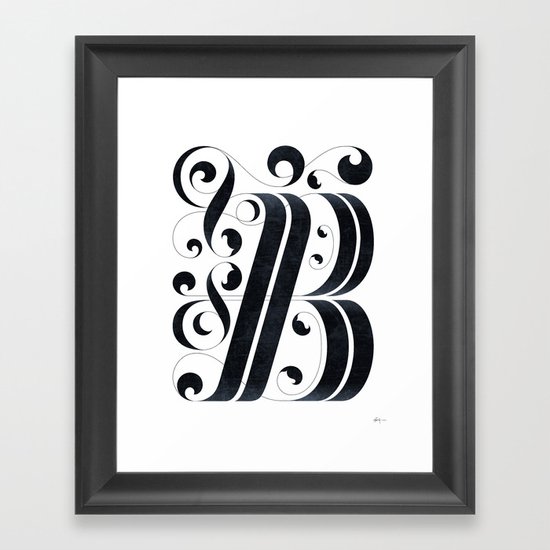 Drop cap "B" Framed Art Print