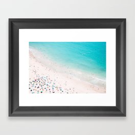Beach Loving - Aerial Beach photography by Ingrid Beddoes Framed Art Print