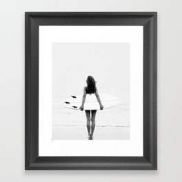Surf Girl Framed Art Print