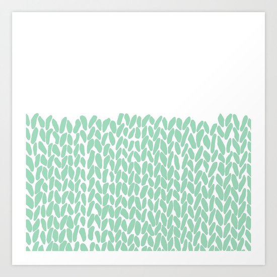 Half Knit Mint Art Print