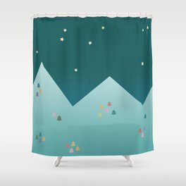 Winter Night Shower Curtain