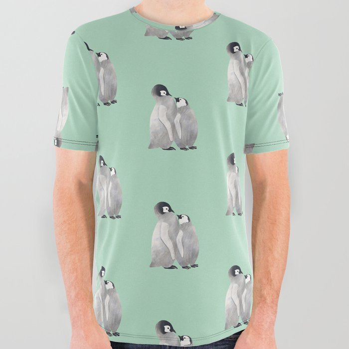Baby Penguins All Over Graphic Tee