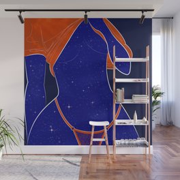 NEED SOME SPACE - Illustration, Space, Galaxy, Girl Wall Mural