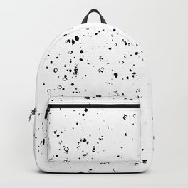 Black and White Spilled Ink Splatter Splashes Speckles Backpack