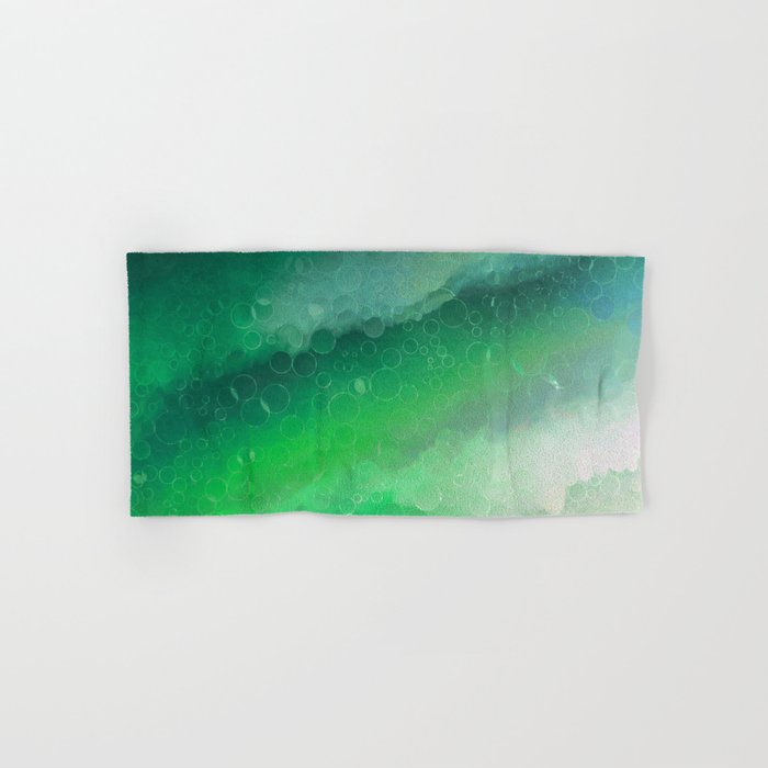 Shades Of Emerald Green Jewel Abstract Hand Bath Towel By Shades Of Emerald Green Jewel Abstract Hand Bath Towel