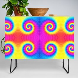 Tie Dye pink rainbow Credenza