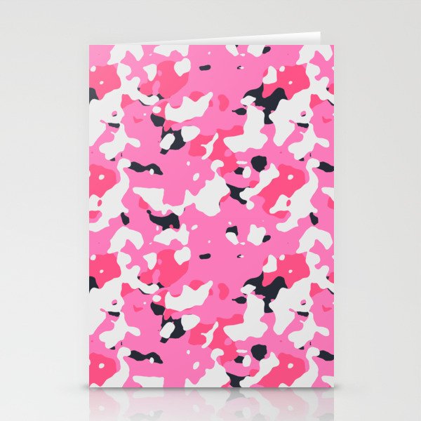 Pink Camouflage Stationery Cards