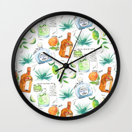 Classic Margarita Cocktail Recipe Wall Clock