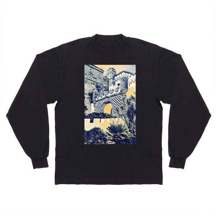 Exotic Palace of Pena garden in japanese style Long Sleeve T Shirt
