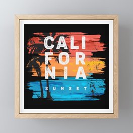 California Sunset Framed Mini Art Print