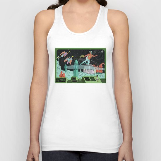 Surveillance of Moon Base 23 Unisex Tank Top