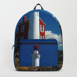 Fisgard Lighthouse Backpack | Digital, Christianeschulze, Canada, Photo, Seascape, Vancoverisland, Lighthouse, Architecture, Beacon, Landscape 