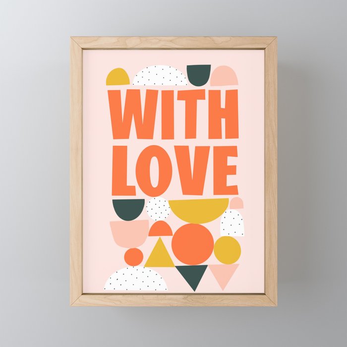 With Love Framed Mini Art Print