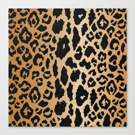 Leopard Print Linen Canvas Print