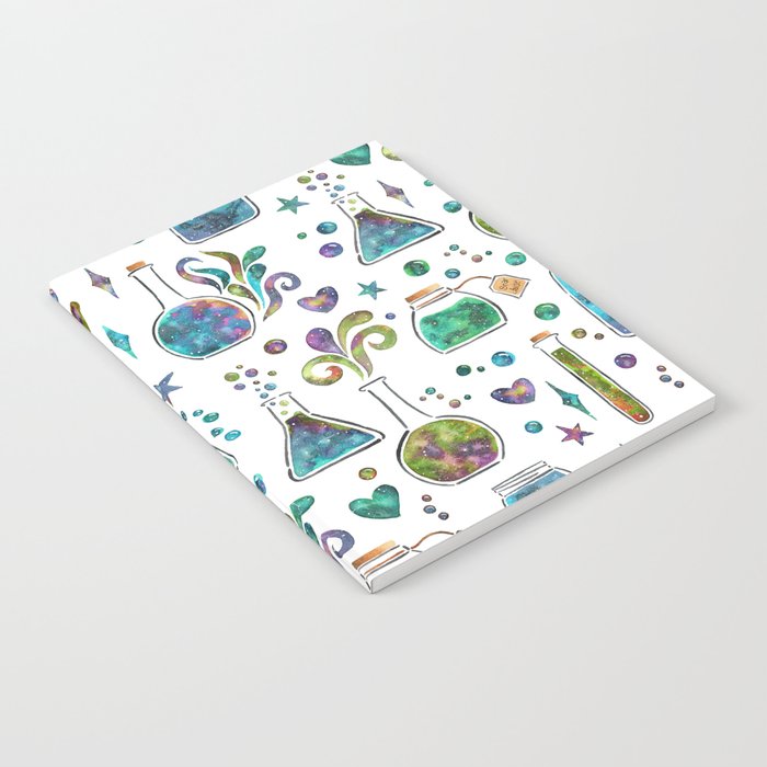Blue-Green Galaxy Potions Notebook