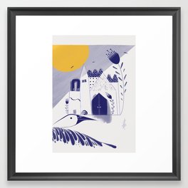 The duck and the fortress Framed Art Print