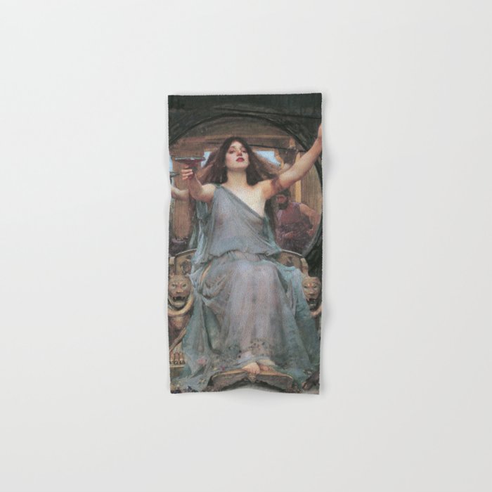 CIRCE OFFERING THE CUP TO ULYSSES - JOHN WILLIAM WATERHOUSE Hand & Bath Towel