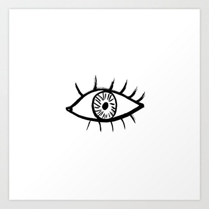 Minimal eye Art Print by nikaakin | Society6