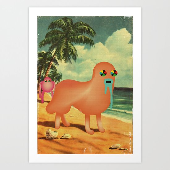 BeacH_PostCArD Art Print