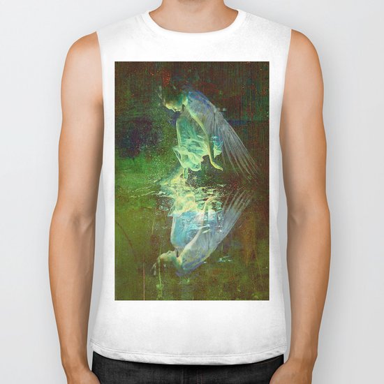 The reflection of the angel Biker Tank