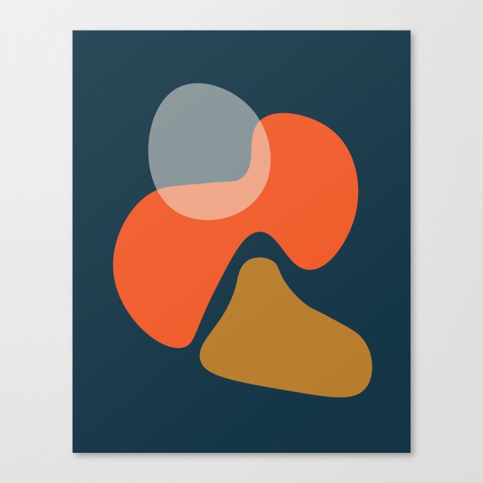 Abstract # 3 Blue Orange Canvas Print by eze