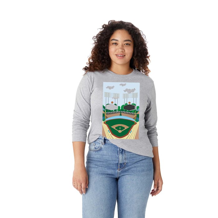 Dodger Stadium Long Sleeve T Shirt by Eric J. Lugo