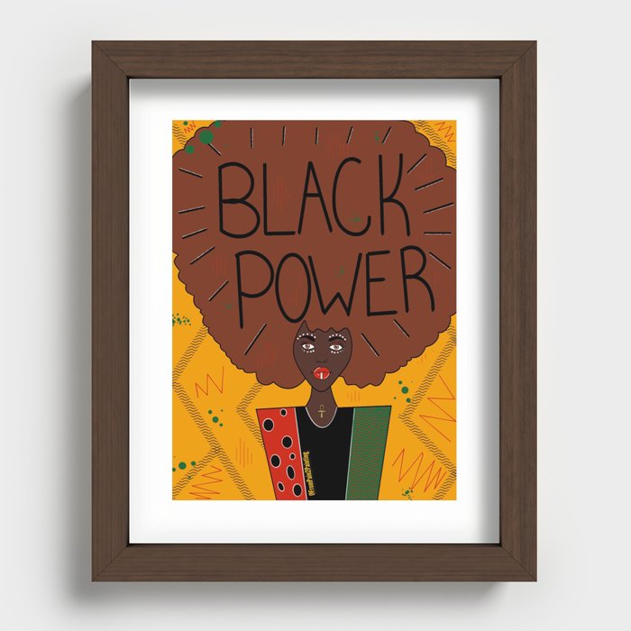 Black Power 2023 Recessed Framed Print