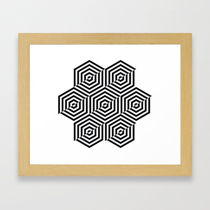 hexagon Framed Art Print