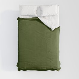 Dark Olive Green Sage - Pure And Simple Comforter
