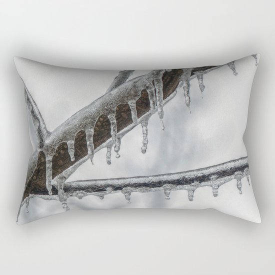 Icy Branch Rectangular Pillow