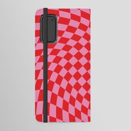 Pink & Red Checker Android Wallet Case