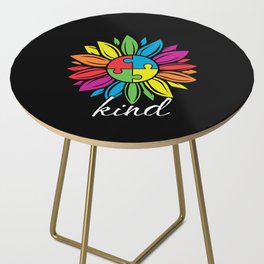 Autism Awareness Kind Sunflower Side Table