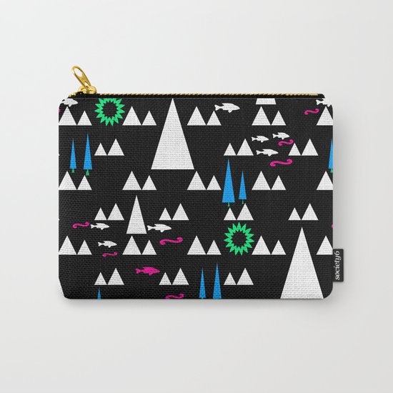 Ethnic simple pattern . Black . Carry-All Pouch
