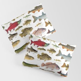 Illustrated Northeast Game Fish Identification Chart Pillow Sham