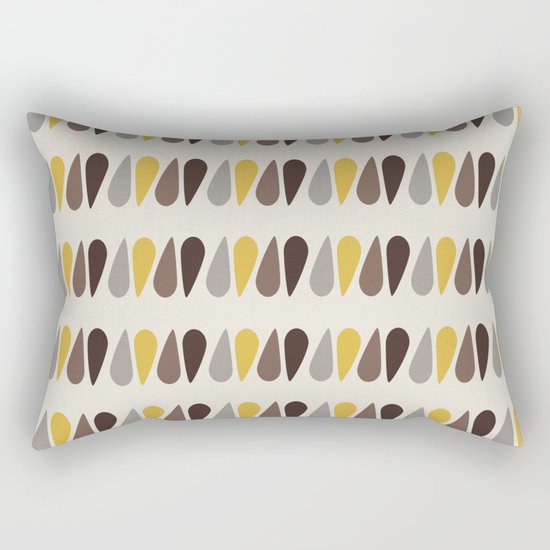Pattern black brawn yellow Rectangular Pillow