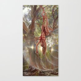 The Hang Man Canvas Print | Painting, Mystical, Erotic, Digital, Nude, Tarot 