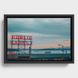 Seattle Framed Canvas