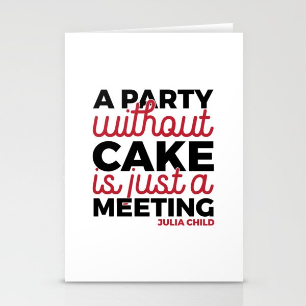 Julia Child Quote Typography Stationery Cards