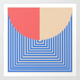 post modern geometric exit mindscape Art Print