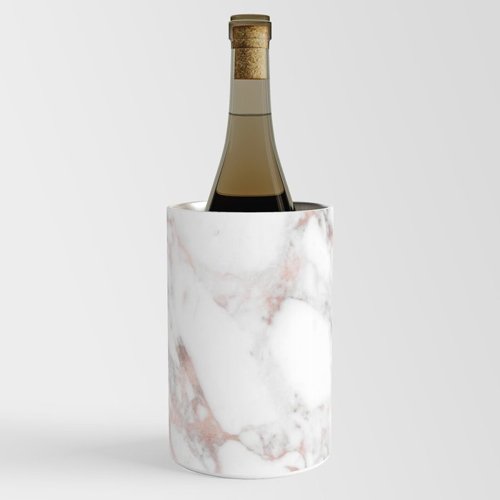 Luxury Rose-gold Faux Marble Wine Chiller