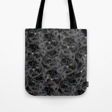 Black Kitten Faces Tote Bag