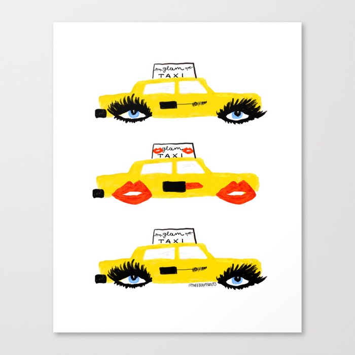 Glam Taxi Canvas Print