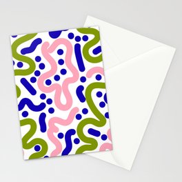 10  Abstract Shapes Squiggly Organic 220520 Stationery Card